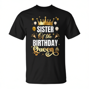 Camiseta a juego para fiesta de cumpleaños de la hermana de la Reina de los Cumpleaños - Product Image 2