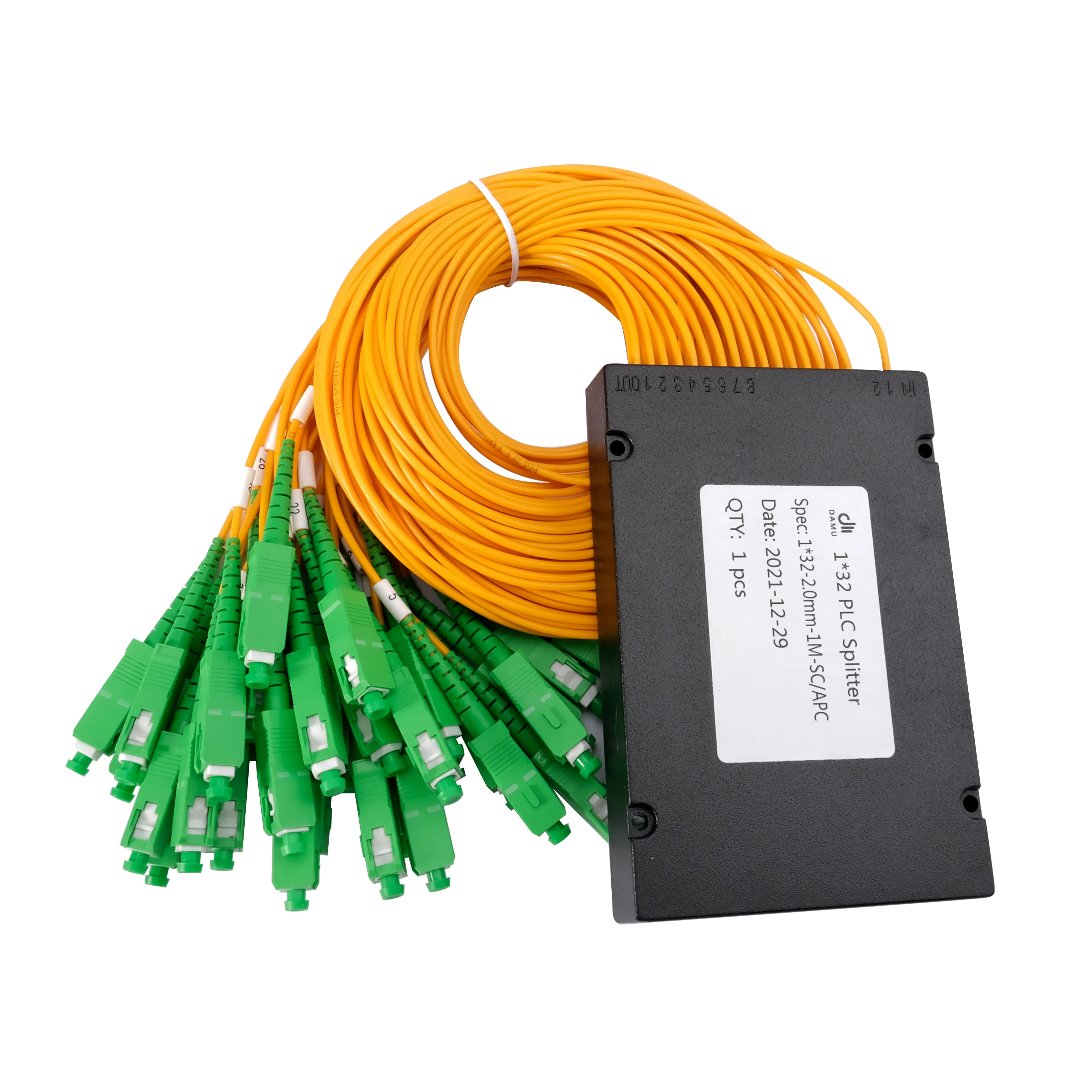 Fiber optic equipment wavelength 1260 to 1650nm ftth 1 x 32 ABS optic fiber plc splitter