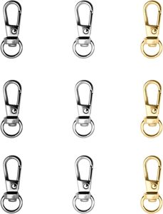 Pcs Swivel Push Gate Snap <b>Hooks</b> Clasps For DIY Crafts Keychain Clip Purse Handbag Making Accessories Small Mm Multicolour - Product Image 1