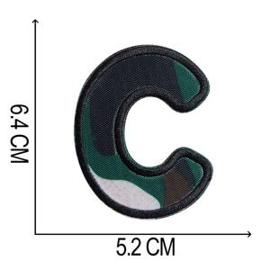 1개 50mm 높이 48mm 너비 3D 패브릭 A-Z 6색 위장 문자 자수 패치 의류 가방 바지용 - Product Image 5