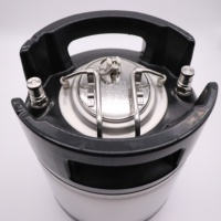 Fût de bière artisanale de 19 litres en acier inoxydable avec double poignée en caoutchouc Kegmaxs Chine, fût de bière de 5 gallons, fût de bière pression