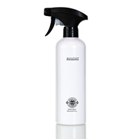 Bouteille pulvérisateur vide rechargeable de 500 ml, en PET, à épaule ronde, avec gâchette noire pour nettoyant ménager liquide