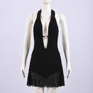 Vestido Sexy de Alta Calidad con Tirantes Cruzados y Escote Abierto para Mujer, a la Moda - Product Image 4