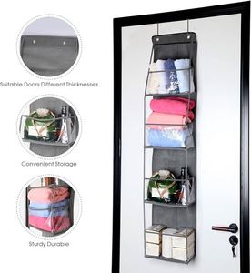 Over the Door Hanging Behind the Door Organizer with Clear <b>Plastic</b> <b>Pockets</b> for Bedrooms Closets Bathrooms - Product Image 1