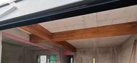 Poutre en polyuréthane imitation bois style rétro, légère, pour la décoration intérieure des plafonds de boutiques et salles d'exposition