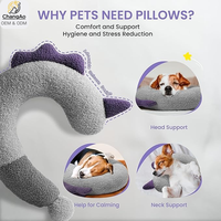 Coussin cervical en forme de U en peluche douce pour chien et chat, apaisant, anti-anxiété, pour petits et grands animaux, en stock