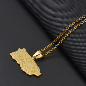 Pr puerto <span class=keywords><strong>Rico</strong></span> bản đồ cờ Hawaiian guam Hibiscus Hoa Dây chuyền mặt dây chuyền cho phụ nữ cô gái guadeloupe Frangipani đồ trang sức #512862 - Product Image 3