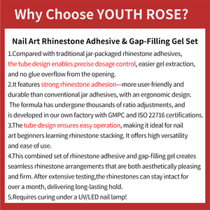 Youth Rose <strong>Rhinestones</strong> Glue Gap Filling Gel Super Strong Adhesive Clear Tube <strong>Stick</strong> Diamond Gem <strong>on</strong> Gel <strong>Rhinestones</strong> Glue for Nails - Product Image 6