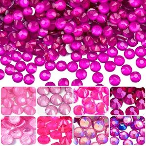 โอเลีย ขายส่งร้อนแรง คริสตัลแก้วสีชมพู/สีโรส แบบติดเย็น ไม่ใช่แบบติดร้อน จำนวนมาก สำหรับตกแต่งเสื้อผ้า - Product Image 1