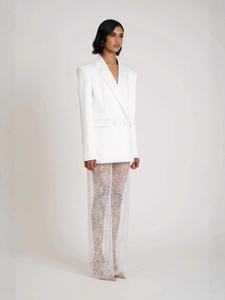 SR2463 Hochwertiges Luxus-Mode-Set: Einfarbiger <span class=keywords><strong>Blazer</strong></span> & Sexy Transparente Paillettenhose, Elegante Damenkleidung, Lässiges 2-Teiliges Ensemble - Product Image 2