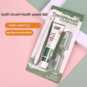 Wholesale Silicone Easy Cleaning <b>Pet</b> Teeth <b>Brush</b> with Toothpaste Kit for Dogs & Cats 360 Anti-Stone Dental Care - Product Image 2