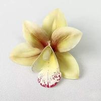 Film Cymbidium Anggrek Bunga Buatan Jepit Rambut Aksesori Dekoratif Dekorasi Pernikahan Bahan DIY Bunga Palsu Cetak 3D