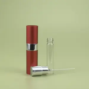 热销定制彩色扭曲定制香水雾化器8毫升迷你可再装香水雾化器喷雾瓶