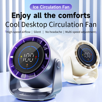 Ventilateur de table mural portable 2-en-1, mini-refroidisseur d'air rechargeable réglable, ventilateur de bureau silencieux pour cuisine, chambre et bureau