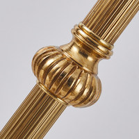Lampadaire LED E27 en Cuivre Massif Style Français, Luxueux, Vintage, Artistique, Style Européen, Économe en Énergie, CRI 90, Idéal pour Villa et Salon