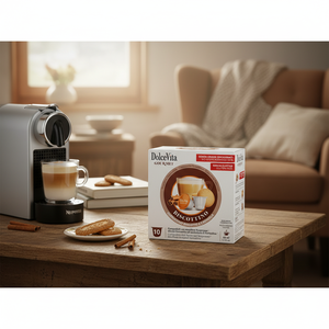 Dolce Vita Biscottino Confezione da 10 Capsule Compatibili Nespresso 0,12g/Capsula Cialde di Caffè Premium e K-Cups - Product Image 3