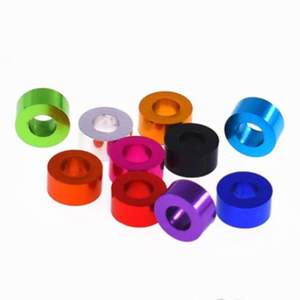 แหวนรองอะลูมิเนียมทรงกลม สีเหลือง ชมพู ดำ แดง แบบไม่มีเกลียว สำหรับโมเดล RC ขนาด M5 - Product Image 6