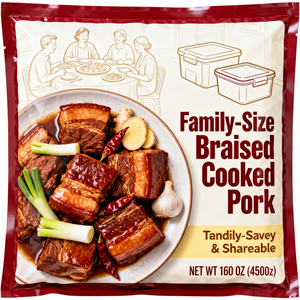 ถุงฟอยล์อะลูมิเนียมพิมพ์ลายตามสั่งแบบปิดผนึก 3 ด้าน สำหรับบรรจุภัณฑ์หมูตุ๋นฆ่าเชื้อด้วยอุณหภูมิสูง บรรจุภัณฑ์แบบเก็บรักษาได้นาน - Product Image 2