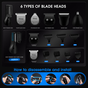 Kit de Aseo DSP 8 en 1 con Pantalla LCD, Carga USB, Recortador Corporal para Hombres, Recortador de Barba y Cabello - Product Image 5