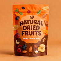 Sachet Doypack Personnalisé à Faible MOQ pour Emballage Alimentaire (Biscuits), avec Fermeture Zip, en Feuille d'Aluminium et Plastique