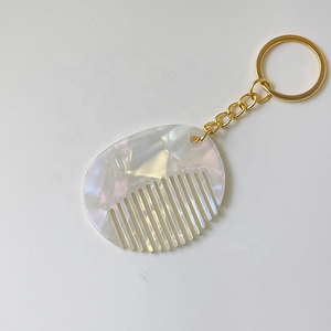 Mini peigne portable porte-clés, pendentif acrylique anti-statique mignon, accessoire de mode pratique, porte-clés - Product Image 5