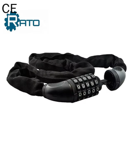 Antivol de vélo en gros d'usine, code à combinaison à 5 chiffres, chaîne de vélo, câble de 100 cm, antivol de cyclisme - Product Image 2