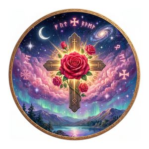 Moneta commemorativa a tema animale con <span class=keywords><strong>Croce</strong></span> <span class=keywords><strong>Rosa</strong></span> Rosicruciana, stampa UV, in rame, souvenir, moneta sfida, regalo spirituale - Product Image 1