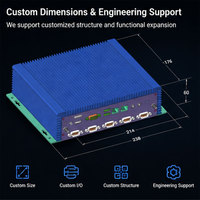 Carcasa de PC Industrial Mini-ITX de Aluminio sin Ventilador, OEM ODM, Chasis de Computadora Integrada, Soporte de E/S Personalizado, DM11 en Stock, Tubo de Calor de Cobre