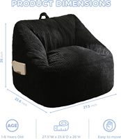 Housse de pouf portable pour enfants, canapé compressible, chaise longue pour enfants, idéale pour se détendre, inclinable, douce et confortable, canapé pour tout-petits