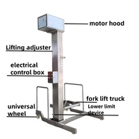 Chariot élévateur industriel 200L pour fûts de viande, machine de chargement alimentaire, élévateur électrique pour bacs, machine de traitement de la viande