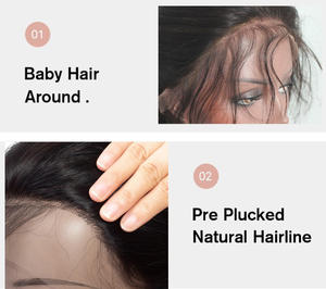 最便宜的人发假发达卡孟加拉国，耳朵天然头皮花边前假发 - Product Image 6