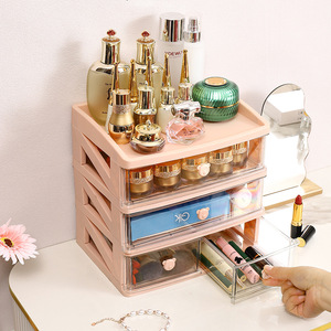 Desktop Multi Layer Cosmetic Storage <b>Box</b> Rectangular Drawer Style Covered Compartments Office Organizer Student Dormitory Use - Product Image 4