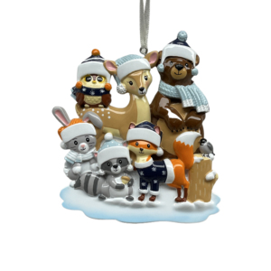 Ornement de Noël en résine personnalisé et exquis, thème Famille et Animaux - Décoration pour les fêtes - Product Image 5