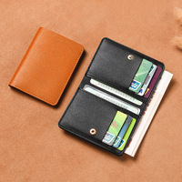 Dompet tahan air moq rendah mode kulit pu wanita tempat kartu akses tempat kartu id korea harga rendah dengan logo kustom