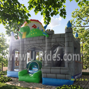 Château gonflable <span class=keywords><strong>Dragon</strong></span> U-rides à prix d'agent avec toboggan, maison de rebond certifiée CE 5x5x4m, capacité 500kg - Product Image 3