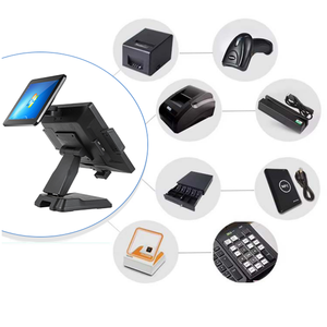 Venta al por mayor, pantalla táctil capacitiva doble todo en uno de 15 pulgadas, sistema POS Windows 10/Android, máquina Registradora de caja al por menor, CPU Intel - Product Image 3