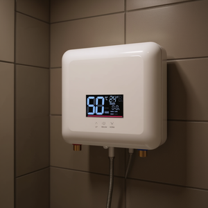 Calentador de Agua Eléctrico Instantáneo Vitoux de 5500W, sin Tanque, Montado en la Pared, Control Táctil, IPx4 Impermeable, Pantalla LED - Product Image 2