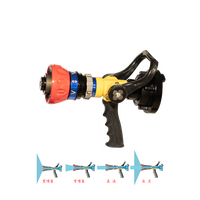 Lance d'incendie Volla Jet Spray à double fonction avec valve coulissante, protection individuelle (2,5-4 L/s), angle de brumisation 0-120°, portée 34,2 m, 1,0 MPa