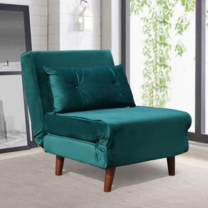 Одноразмерный Простой чистый зеленый микрофибра ткань диван-кровать каркас с подкладкой и сидением - Product Image 5