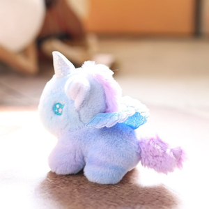 Nuovo Arrivo: Ciondolo <span class=keywords><strong>Unicorno</strong></span> Kawaii Tie-Dye <span class=keywords><strong>con</strong></span> <span class=keywords><strong>Ali</strong></span> e Corno Glitterato, Colore Sfumato Pastello - Product Image 2