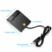 Lecteur de carte à puce avec interface USB Carte de paiement Sim/id/atm/ic Carte de crédit bancaire Lecteur de puce Writer Cloner