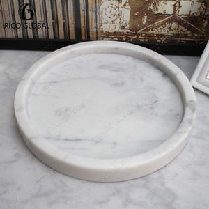 Plateau de service en bois naturel minimaliste moderne en marbre blanc et gris et plateau en mélamine pour la cuisine de marque OEM de Malaisie - Product Image 4