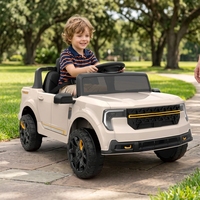 Quad à pédales pour enfants, cadeau d'extérieur, télécommande 2.4G, démarrage à bouton-poussoir, éclairage LED, suspension arrière, ceinture de sécurité 3 points, boîte de rangement, 4 roues