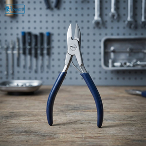 6flowers SFN#56 OEM Professional Single Spring Cuticle Nipper Stainless Steel Concave Blades Blue Handle DIY <b>Nail</b> <b>Tool</b> - Product Image 3