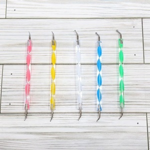 Juego de 5 Herramientas Originales para Puntear en Ángulo, Estiletes Curvos para Mandala, Puntas Variadas de Diferentes Tamaños, Decoración Boho, Arte de Uñas - Product Image 5