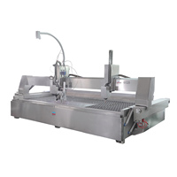 Nouvelle conception PMT, découpeuse à jet d'eau multifonctionnelle pour métal, pierre, verre, acier, caoutchouc, mousse, machine de découpe à jet d'eau CNC 3D 5 axes