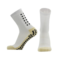 Chaussettes de football unisexes antidérapantes, respirantes, longueur mi-mollet, motif à pois, renforcées