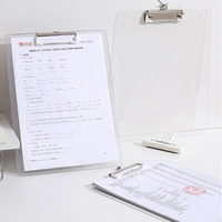 Clips transparents en PP A4 durables et à profil bas, prix d'usine, pour dossiers scolaires et de bureau, pour enseignants, étudiants, infirmières