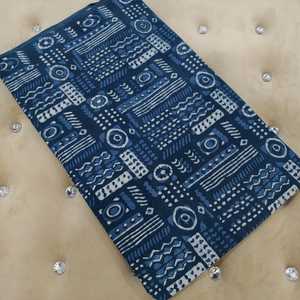 Tela de Algodón Puro de Alta Calidad con Estampado de Bloques, Ligera, Duradera y Cómoda para Ropa Étnica Femenina, Accesorio de Moda - Product Image 2