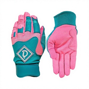 Logo Printing New Design Professional Baseball Batting Gloves Short Cuff 100% Original Cowhide Leather Anti-Slip - Product Image 4